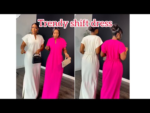 Видео: Как раскроить и сшить модное платье-кафтан прямого кроя с эластичной талией и разрезами по бокам