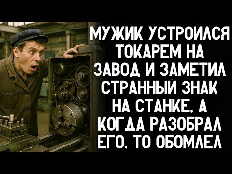 Видео: Мужик устроился токарем и заметил странный знак на станке, а когда разобрал его, то обомлел