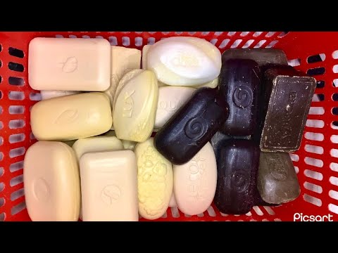 Видео: ASMR🔪🖤🤍Cutting soap🎶⚫️⚪️Резка черно-белого мыло👌🎶👍