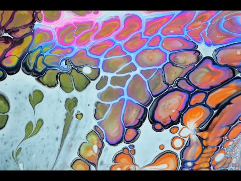 Видео: Сухой пигмент в акриловой заливке/Зеленое золото пигмент.