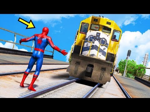 Видео: Өрмекші адам пойызды тоқтата алама? | GTA 5