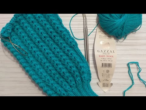 Видео: "Дорожки из маргариток". Красивый узор спицами.