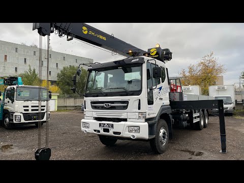 Видео: Обзор нового КМУ SK816 аналог Hiab 190T Южная Корея на базе Daewoo Novus 8CF 6x4 @specmoscow