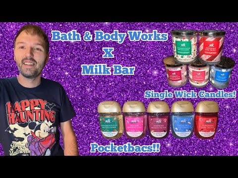 Видео: Bath & Body Works X Milk Bar Haul | Первые впечатления | Свечи с одним фитилем и карманные свечи