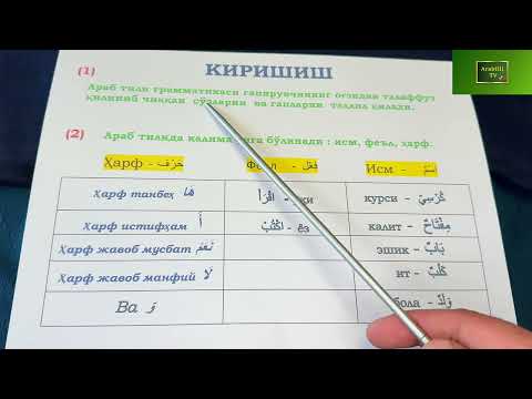 Видео: Дурус 1-китоб. 3-дарс. 1- қисм. Durus 1-kitob. 3-dars. 1-qism.