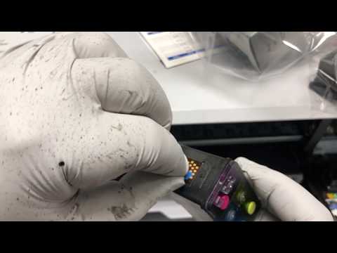 Видео: Исправьте уровень чернил Canon Spongeless Cartridge, очищающий и мигающий индикатор