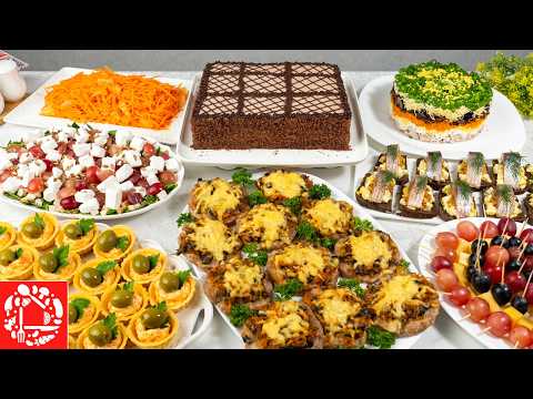 Видео: МЕНЮ на Праздничный стол. Готовлю 8 блюд. Торт, Салат, Закуски и Мясо