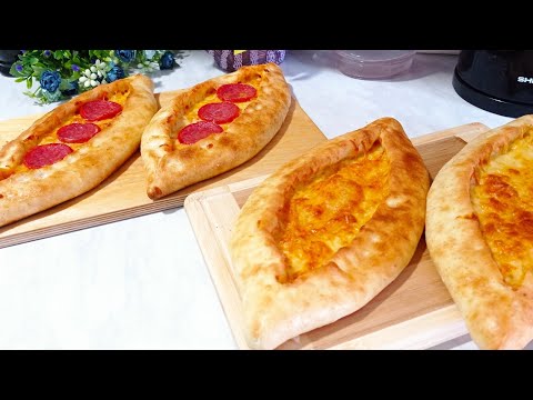 Видео: Турецкое Пиде 🍕с сыром! У нас не успевает остыть! Съедается мигом. Так что готовлю больше..