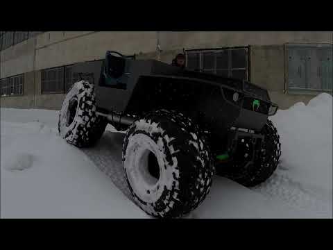 Видео: Вездеход Тайпан. Обкатка перед отправкой.