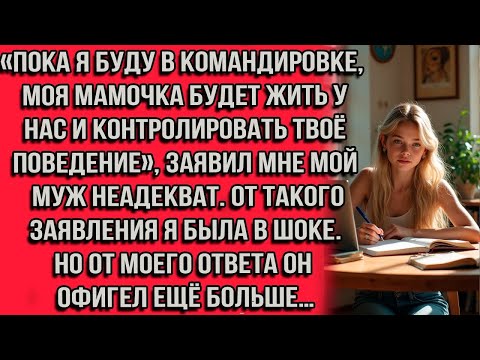 Видео: «Пока я буду в командировке, моя мамочка будет жить у нас и контролировать твоё поведение» заявил...