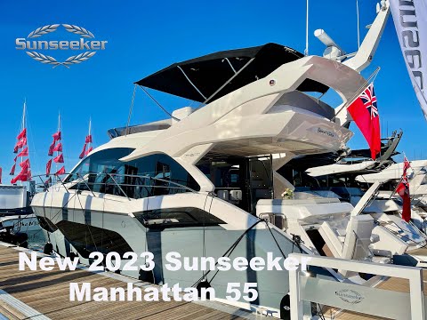 Видео: Моторная яхта Sunseeker Manhattan 55 Flybridge 2023 года, абсолютно новая, с полным обзором — уже...
