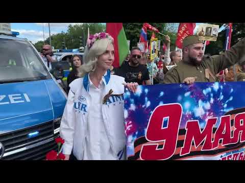 Видео: День победы в Германии бессмертный полк