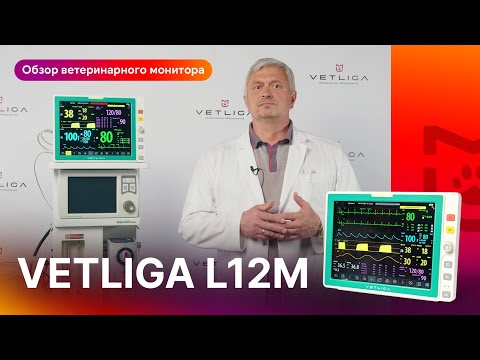 Видео: Обзор ветеринарного монитора пациента VETLIGA L12M
