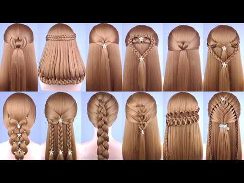 Видео: Простые прически разных типов | Простые прически | Красивые прически | Прически для девочек