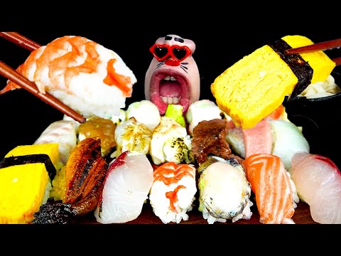 Видео: ASMR MUKBANG :) Вечеринка с ассорти суши!