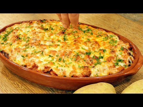 Видео: 2 картошки и мясо! Приготовьте этот потрясающе вкусный ужин! Простой и быстрый рецепт