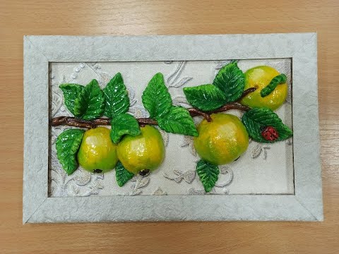 Видео: Мастер класс "Наливные яблочки" тестопластика роспись .Часть 2.