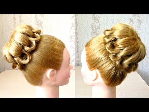 Видео: Пучок из волос на средние волосы. Плетение волос. Видео урок 4 Easy messy hair bun