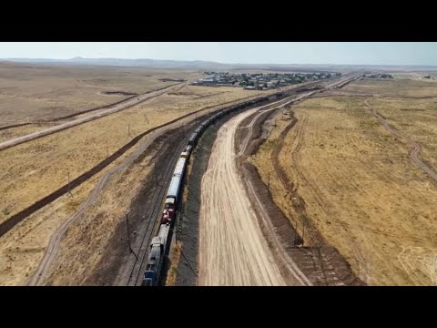 Видео: Түркістан облысындағы «Дарбаза-Мақтаарал» темір жолының құрылысы қарқынды