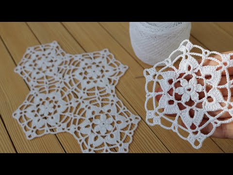 Видео: ВЯЗАНИЕ КРЮЧКОМ мотивов по схеме  Beautiful Flower Crochet Pattern Knitting Tutorial for beginners