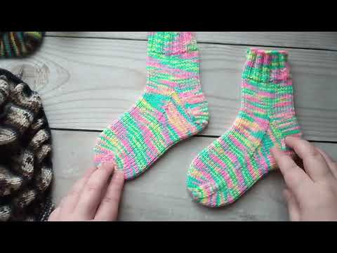 Видео: Готовые работы. Носочки. Незапланированный процесс. Вязание