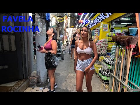 Видео: Это Фавела Росинья, самая большая фавела в Рио-де-Жанейро, Бразилия.