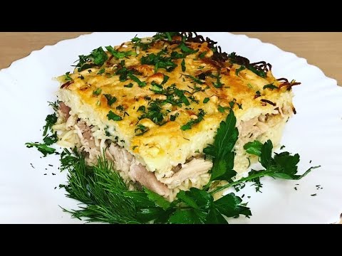 Видео: «ЗАПЕКАНКА ИЗ КУРИЦЫ И СПАГЕТТИ С СЫРОМ» Вкусно, сочно, румяно и сытно.