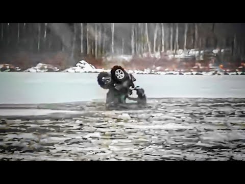 Видео: Большая тусовка, обкатка нового BRP, подледные покатушки (довыпендривался)