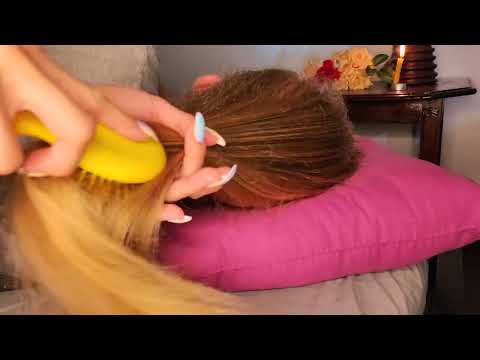 Видео: АСМР уход за волосами МУРАШКИ И РЕЛАКС 100% / Расчесывание волос, поглаживания, копошение, массаж