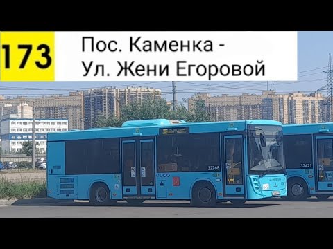 Видео: Автобус 173. Пос. Каменка - Ул. Жени Егоровой