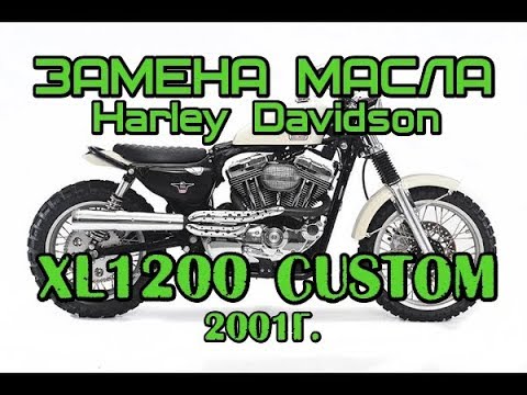 Видео: Замена масла на Harley Davidson XL 1200 Custom 2001г. Спортстер