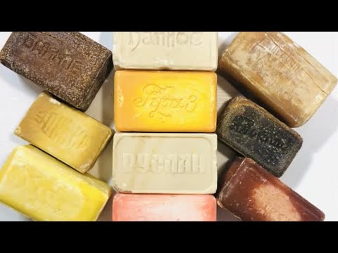 Видео: Cutting dry soap inusual retro  ASMR / Необычные ретро АСМР