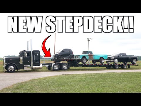 Видео: Peterbilt 379 перевозит первую партию с НОВЫМ ПРИЦЕПОМ STEPDECK!!!
