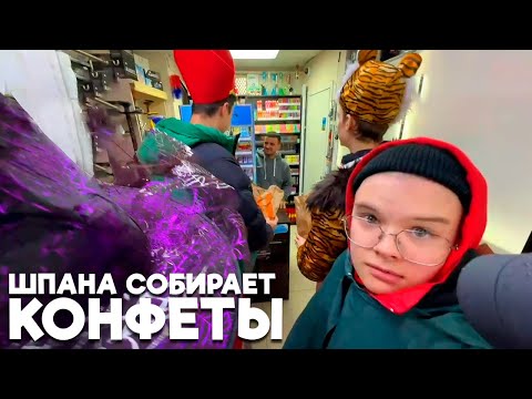 Видео: ШПАНА СОБИРАЕТ КОНФЕТЫ НА ХЭЛЛОУИН