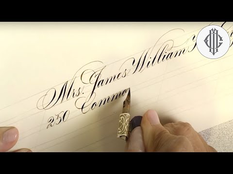 Видео: Конверт каллиграфия - Copperplate и современный сценарий Сюзанны Cunningham