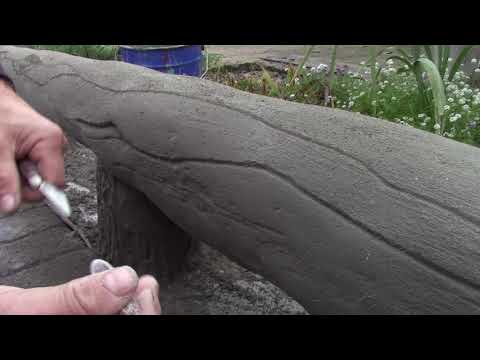 Видео: Садовый бордюр в виде бревна