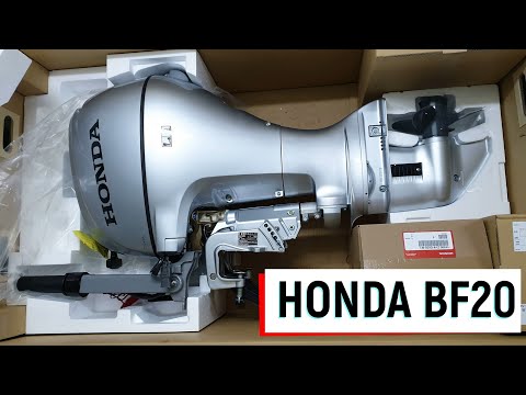 Видео: Honda BF20, unboxing and first starting, Распаковка и первый запуск