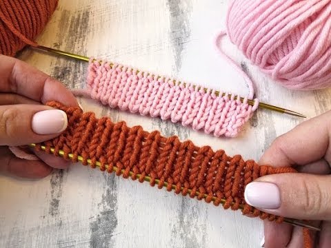 Видео: Набор петель зубчиками. Необычный набор петель.
