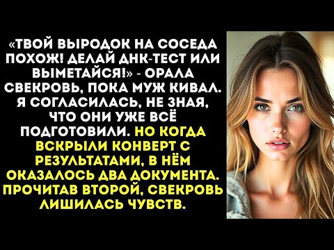 Видео: «Твой выродок на соседа похож! Делай ДНК-тест или выметайся!» — потребовала свекровь.