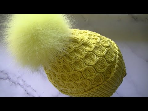 Видео: ШИКАРНАЯ  ШАПОЧКА С  КРАСИВЫМИ КОСАМИ СПИЦАМИ.