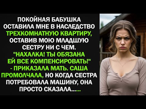 Видео: Бабушка оставила мне в наследство 3х-комнатную квартиру. Моя сестра промолчала, но потом...