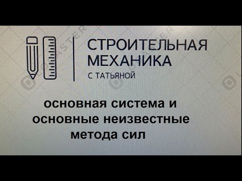 Видео: основная система и основные неизвестные  метода сил