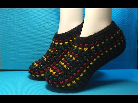 Видео: ВЯЗАНИЕ СПИЦАМИ. ТАПОЧКИ ДЛЯ ДОМА #282