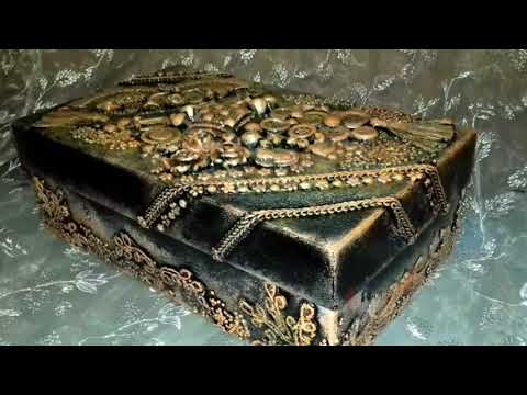Видео: Декор коробки из бросового материала. DIY.