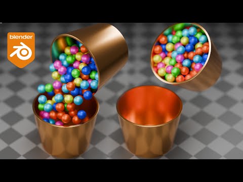 Видео: Blender | Моделирование шариков в ведре | Учебник для начинающих