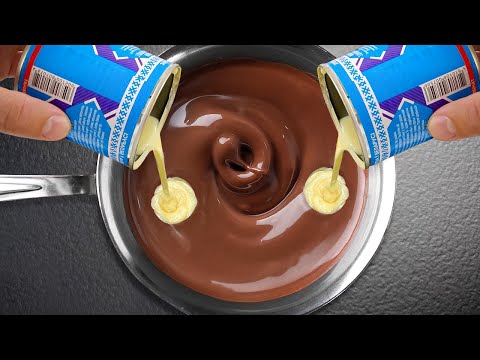 Видео: Взбейте сгущенку с шоколадом! Всего 3 ингредиента! Самый вкусный десерт, который я когда-либо ела!