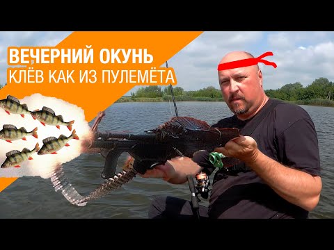 Видео: Окунь как из пулемета! Ловля окуня вечером с берега на спиннинг