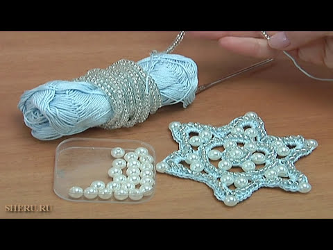 Видео: Бисер и бусины в снежинке Урок 48