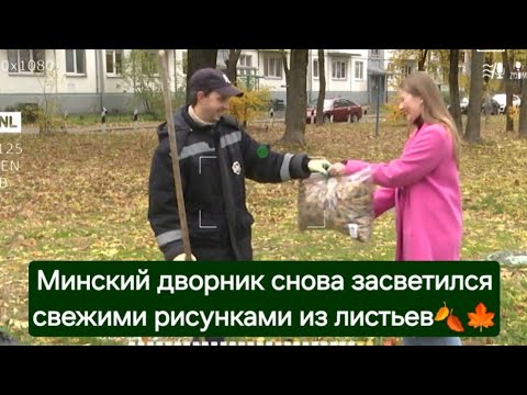 Видео: В Минске нашёлся один из самых креативных дворников Беларуси. Я Мои рисунки из 🍁🍂☀️🧡 снова заметили