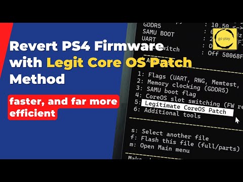 Видео: Патч Legit Core OS: ЛУЧШИЙ способ вернуть прошивку PS4 в исходное состояние.